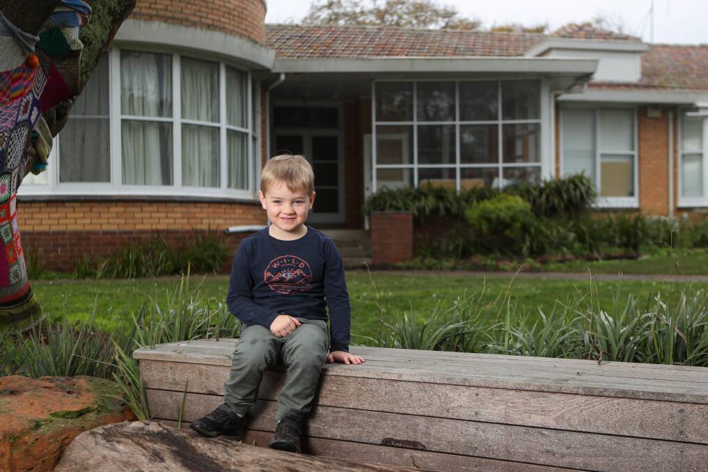 Koroit and District Kindergarten student Lawson Coffey, 5, is happy about the news. Picture: Morgan Hancock