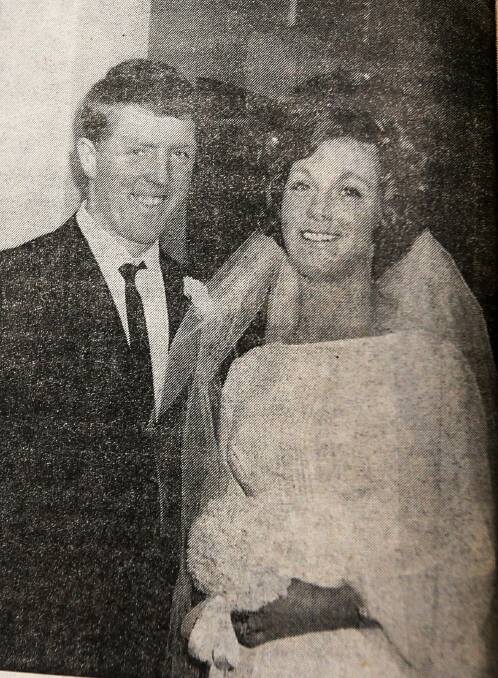 HAPPY COUPLE: Port Fairy newlyweds Terry and Carmel Dwyer in July 1966. 