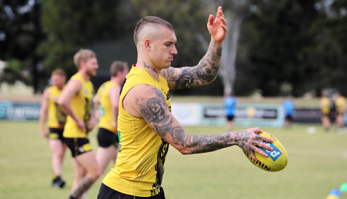 Damaging player: Dustin Martin is important to the Tigers' premiership chances. Picture: Molly Stapleton/Richmond FC