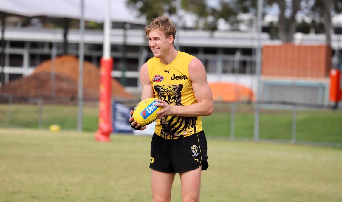 Key-position player: Tom Lynch trains at the Richmond hub earlier this year. Picture: Molly Stapleton/Richmond FC