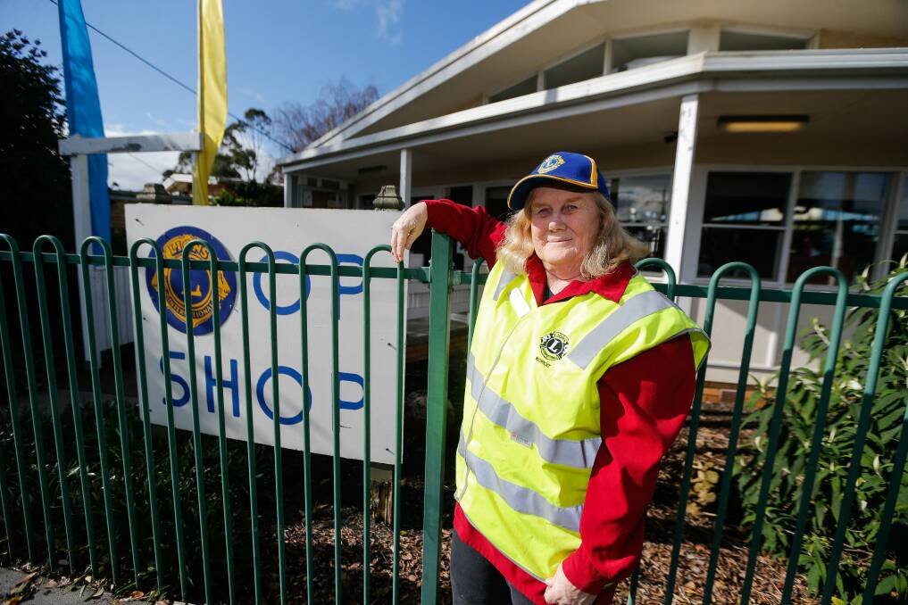 OPEN: Koroit Lions Club president Jill French at the op shop. Picture: Anthony Brady