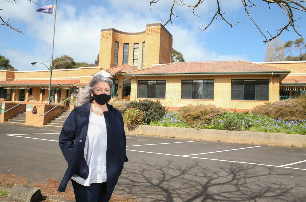 IN THE SPOTLIGHT: Moyne Health Services board chair Karen Foster outside the Koroit Health Services building in Mill Street. The health service has committed to Koroit, despite an ageing building. Picture: Mark Witte