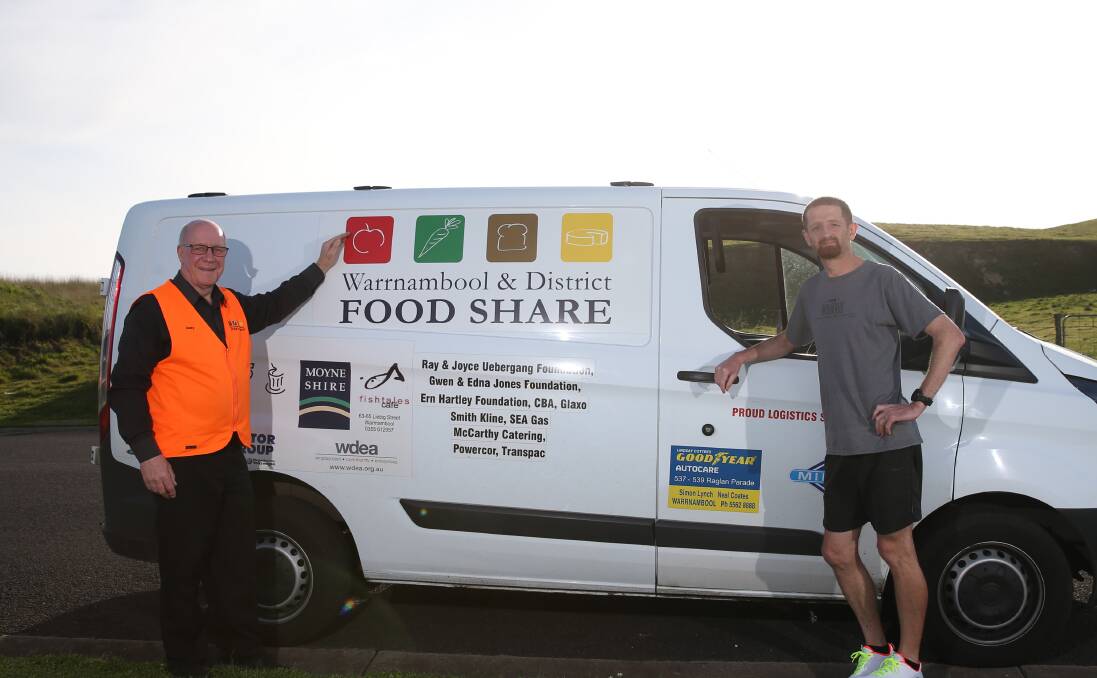 Working together: Benny Wallis and Warrnambool and District Food Share executive officer Dedy Friebe ahead of Wallis' fundraiser in October. Picture: Mark Witte
