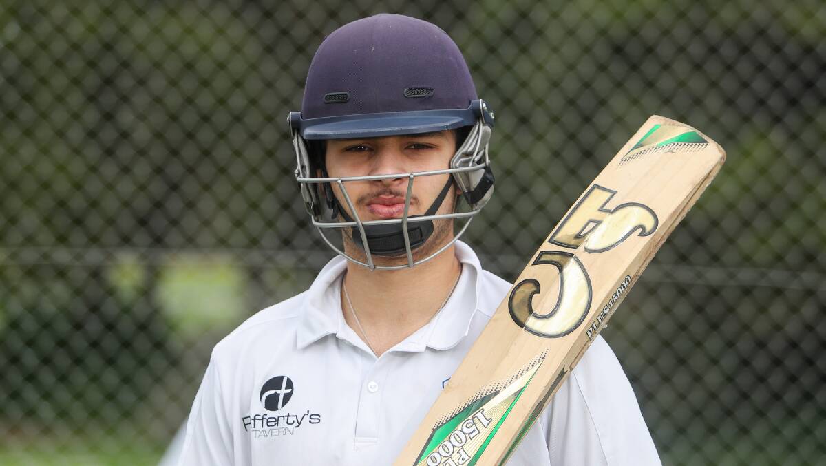 STILL HERE: Dom Bandara in the nets at Russells Creek Cricket Club. Picture: Morgan Hancock