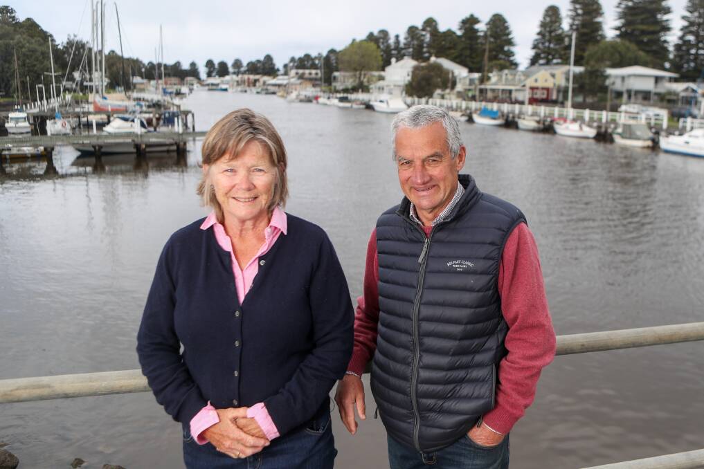 BE HEARD: Ashley King and his wife Mandy are encouraging people to have their say on the Port of Port Fairy masterplan. Picture: Morgan Hancock