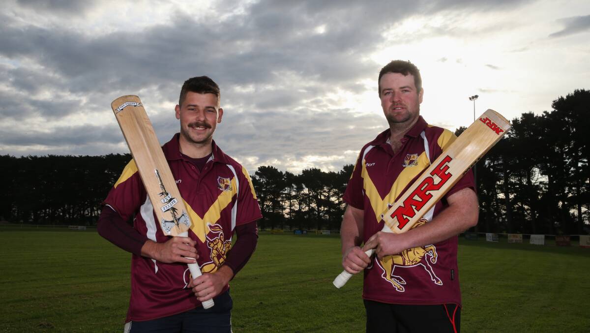 LOOKING AHEAD: Nirranda co-captains Jakob Stennett and Chris Haberfield. Picture: Mark Witte