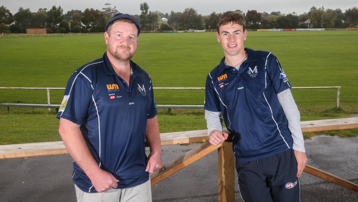 LET'S DO IT: Mortlake captain Todd Robertson and vice-captain Isaac Wareham. Picture: Mark Witte