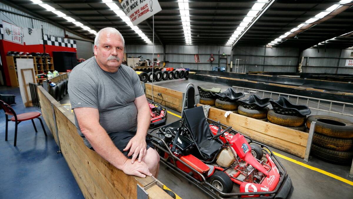 It's over: Paul 'Macca' McMahon has had to close Warrnambool Fun Centre, formerly known as Warrnambool Indoor Go Karts. Picture: Anthony Brady