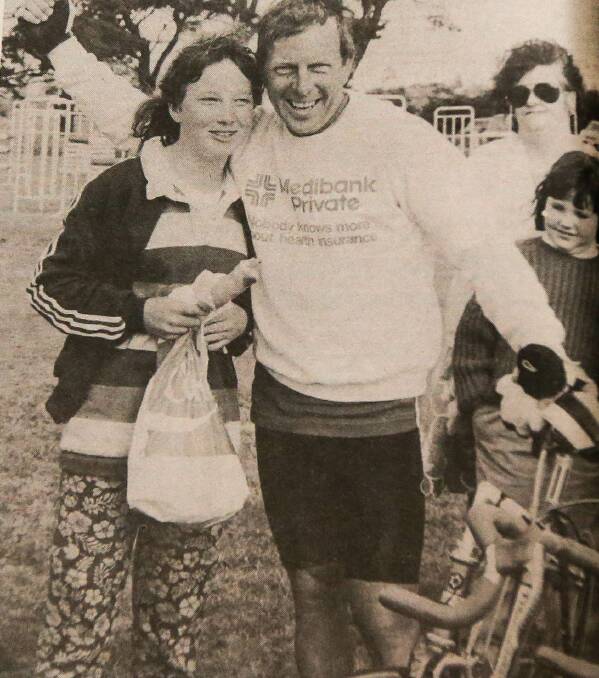 FAMILY: Port Fairy's Kate and Graham Woodrup in 1986. 