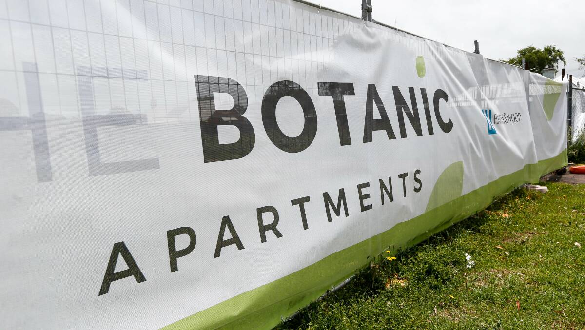 On the market: The Botanic Apartments site on Mortlake Road. Picture: Anthony Brady