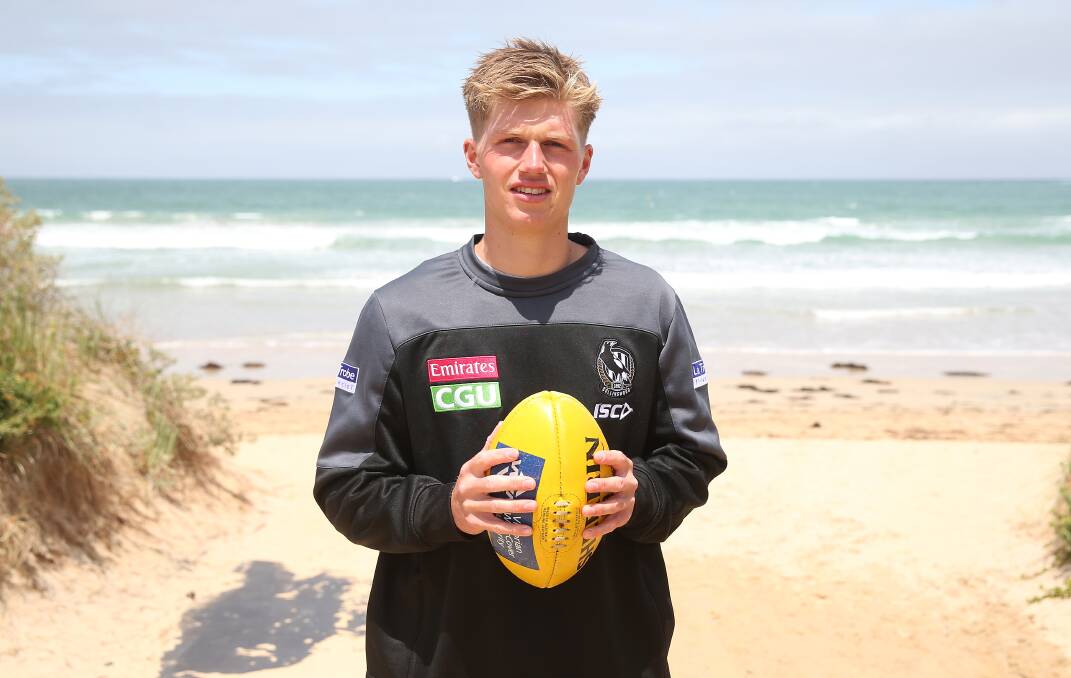 Promising player: Collingwood's Jay Rantall is back at home in Warrnambool. Picture: Mark Witte