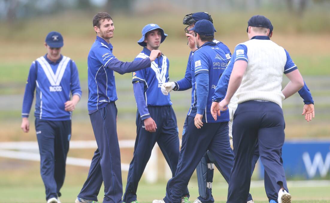 GOOD START: Russells Creek's Matthew Petherick celebrates a wicket. Picture: Mark Witte