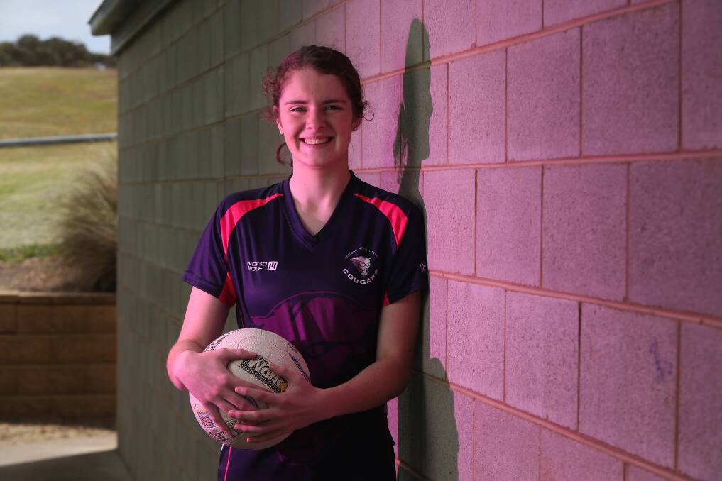 GAME ON: South Warrnambool netballer Emma Stacey hopes to produce a purple patch for Victorian Netball League club Geelong Cougars in 2021. Picture: Mark Witte
