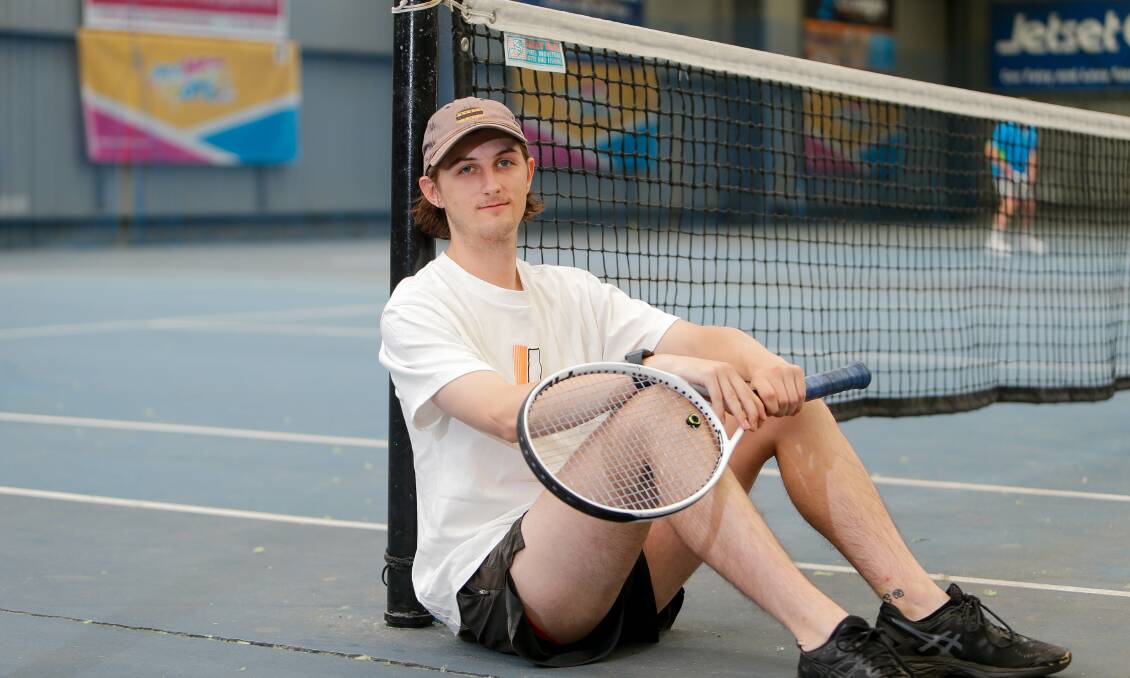 Back indoors: Coach Ben Wilde at the Warrnambool Indoor Tennis Centre. Picture: Anthony Brady