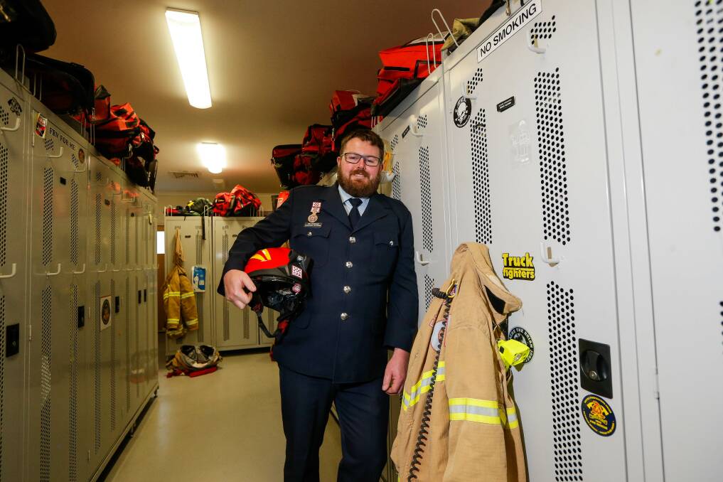 HONOURED: Tom Woodhams, who has been a volunteer firefighter for 16 years, is the new captain of the Warrnambool Fire Brigade. Picture: Anthony Brady