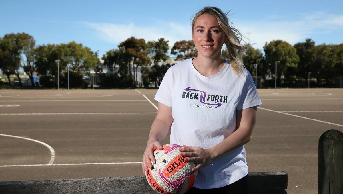 Promoting sport: Netballer Meagan Forth at the Warrnambool stadium outdoor courts. Picture: Mark Witte