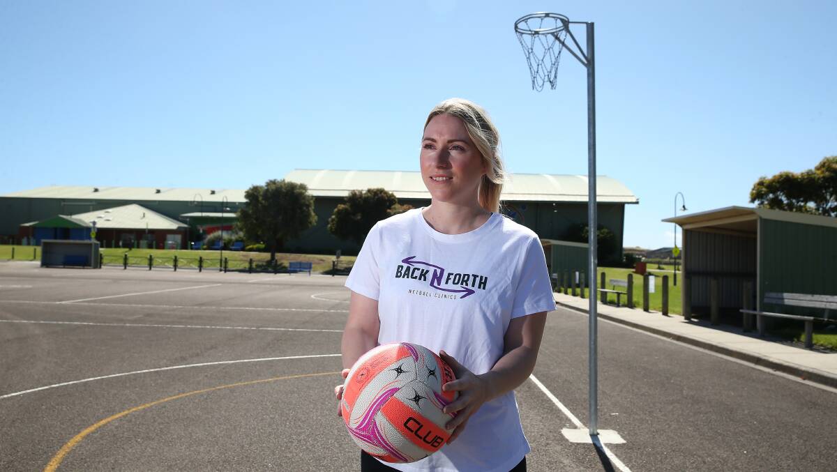 Getting active: Former Old Collegians A grade coach Meagan Forth has started her own business called Back N Forth Netball Clinics. It includes sessions for youngsters and mums social netball. Picture: Mark Witte