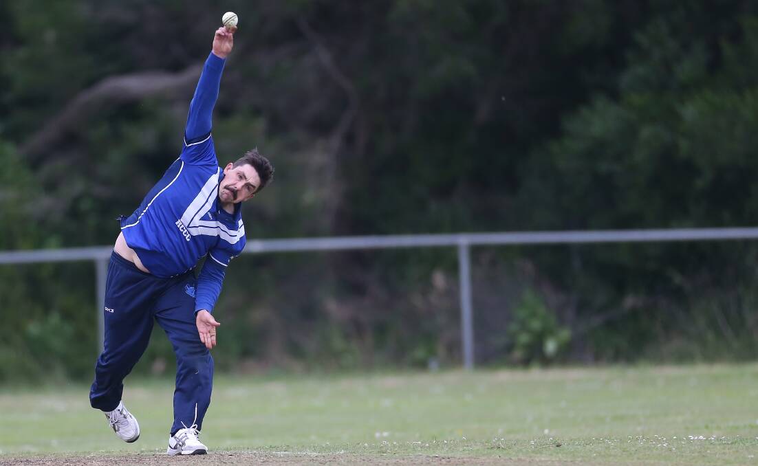 FIRING: Russells Creek's Jimmy Elford says his team's bowling attack needs to produce a top effort to defeat Woodford on Sunday. Picture: Mark Witte