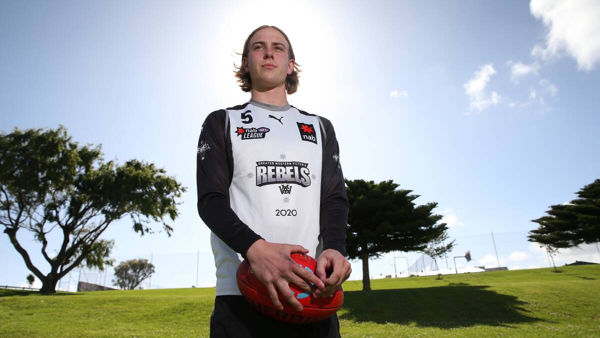 In the mix: Greater Western Victoria Rebels prospect Jett Bermingham. He's trying out for the 2021 NAB League squad. Picture: Mark Witte