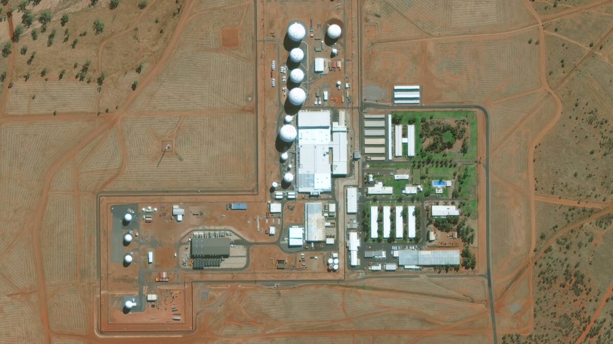 Satellite image of the Joint Defence Facility at Pine Gap. Picture Getty Images