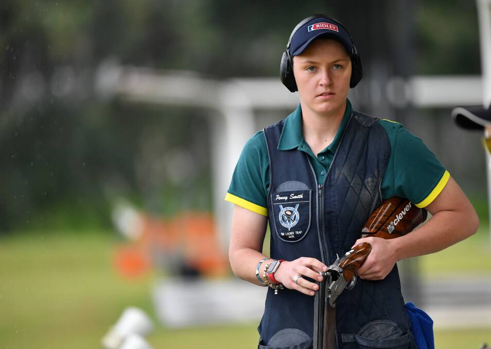 GOING FOR GOLD: Bookaar's Penny Smith will compete in the women's trap shooting event at the Tokyo Olympics on Wednesday and Thursday. Picture: Darren England, AAP