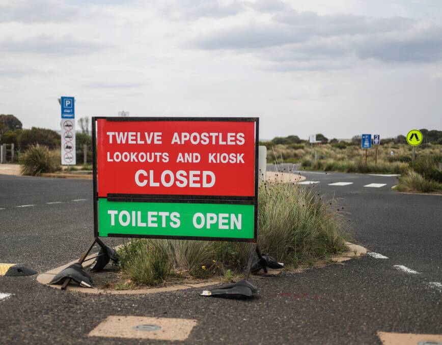 Flashback: Tourist attractions were closed during COVID-19 lockdowns, effectively crippling Port Campbell's tourism industry. Picture: Morgan Hancock