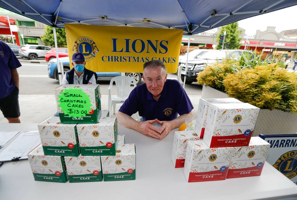 Community volunteer: Tom Fitzgerald on a Lions stall at Warrnambool's Very Liebig Christmas.