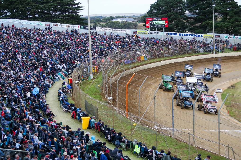 Crowds flock to the Grand Annual Sprintcar Classic at Allansford's Premier Speedway each year. File picture