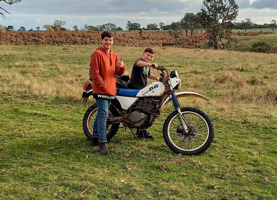Josh and younger brother Aaron loved motorbikes. Josh dreamed of having a farm with a motorbike track. Picture supplied
