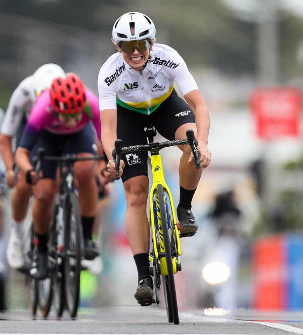 Maeve Plouffe won the first women's cycling classic this year.