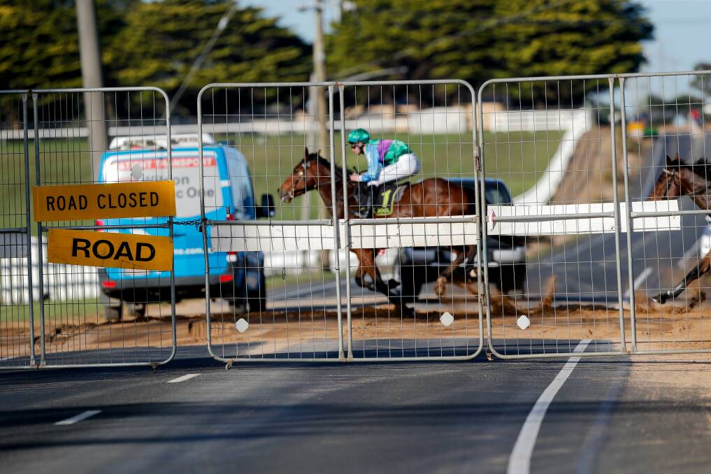 STAY OUT: People were kept out of Warrnambool racecourse due to coronavirus restrictions. Picture: Anthony Brady 