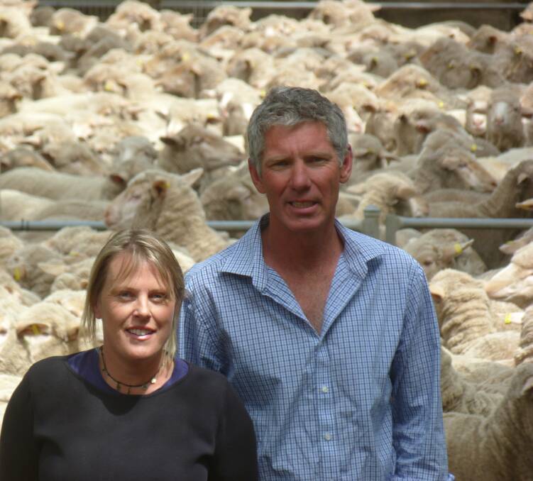 Passion for wool: NSW woolgrowers Camilla and Ian Shippen have shown their confidence in the wool industry, buying the large Mt Fyans property at Dundonnell.