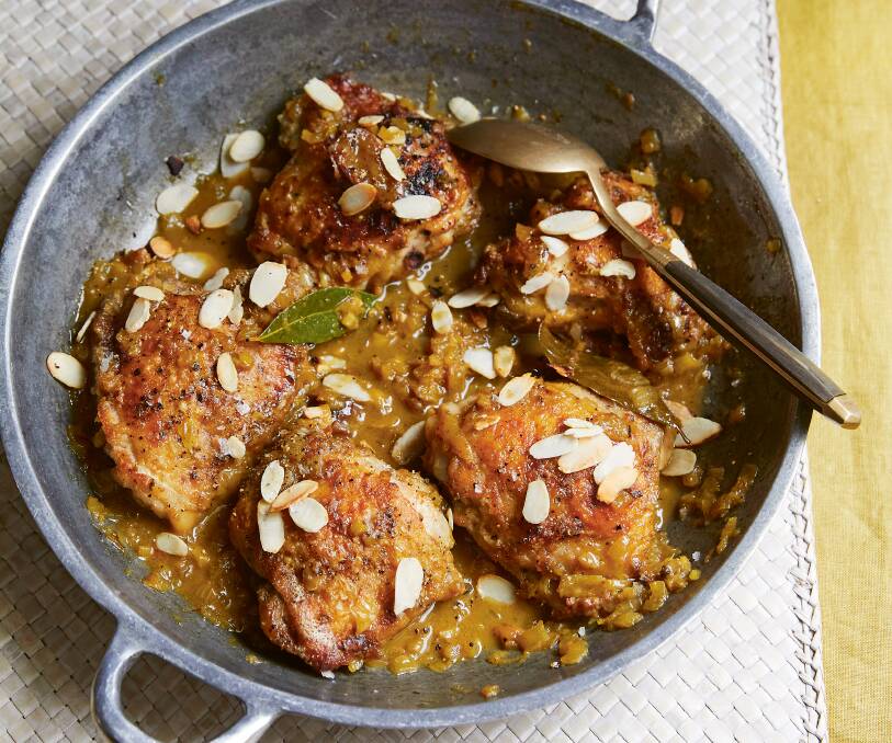 Venetian chicken with almond milk and dates. Picture supplied