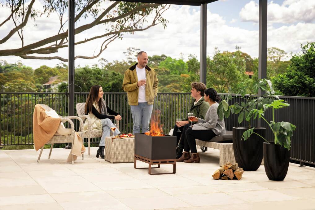 Invest in a firepit for cosy ambience, warm guests and year-round entertaining. Picture supplied