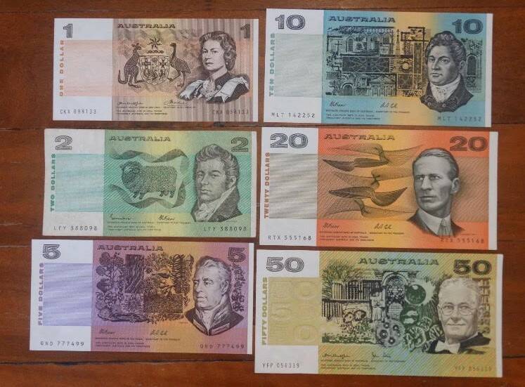 An example image of the old notes stolen from a Terang property at the weekend.