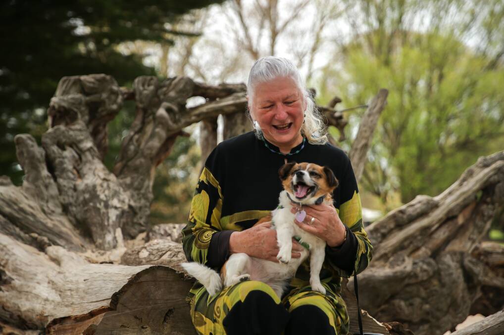BRAVE: Christine Boyer says standing up for herself has enabled her to enjoy a peaceful life with her family, friends, husband and dog Annie. Picture: Chris Doheny