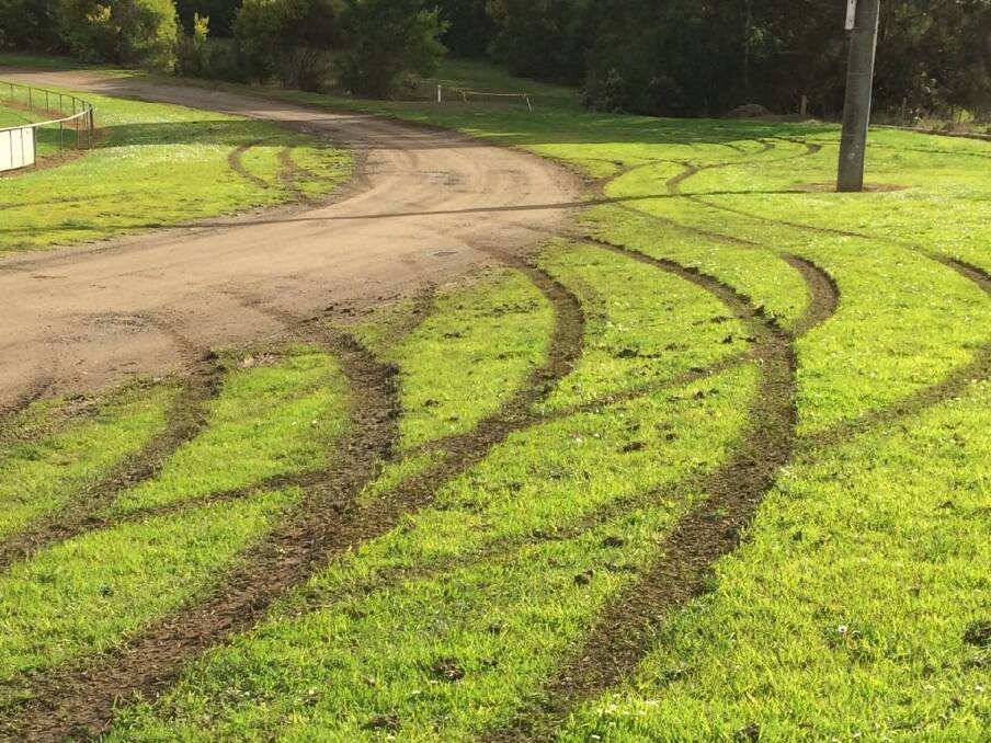 Damage at one of the south-west sports ovals.