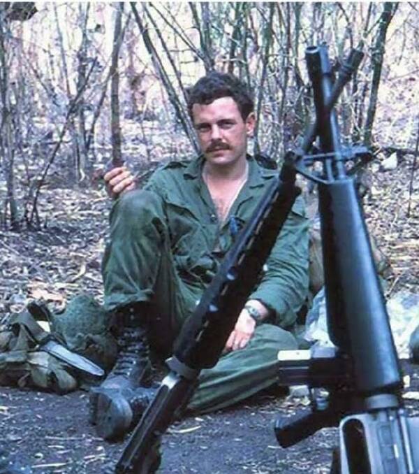 ON THE GROUND: Warrnambool's Brian Mathers during the Vietnam War in the '70s.