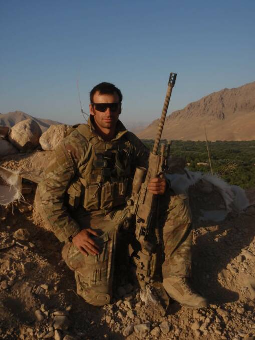 ON THE GROUND: Warrnambool veteran Paul Poduska during his deployment to Afghanistan. 