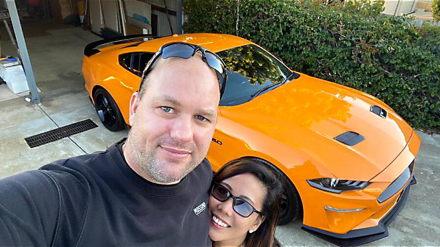 SORELY MISSED: Mark Guillaumer with his beloved Orange Fury Mustang.