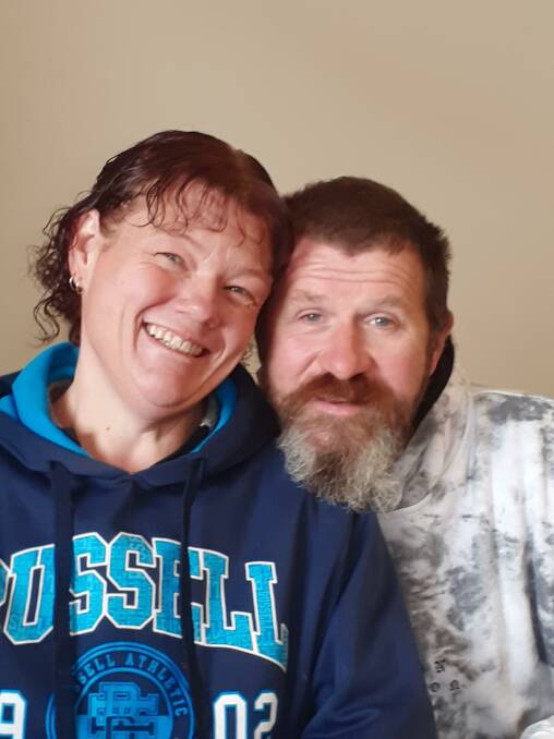 LOVED: Lee Grayling with his beloved wife Megan who died in a double fatality at Mount Richmond. Lee attended the scene of the crash as a CFA volunteer.