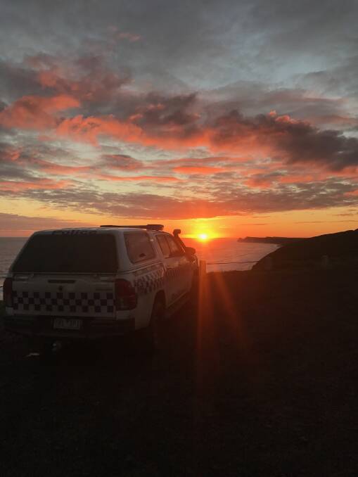SUNBURNT COUNTRY: A photo of Port Campbell, snapped by Detective Senior Sergeant Asenjo and sent to Rolf Castor in Sweden.