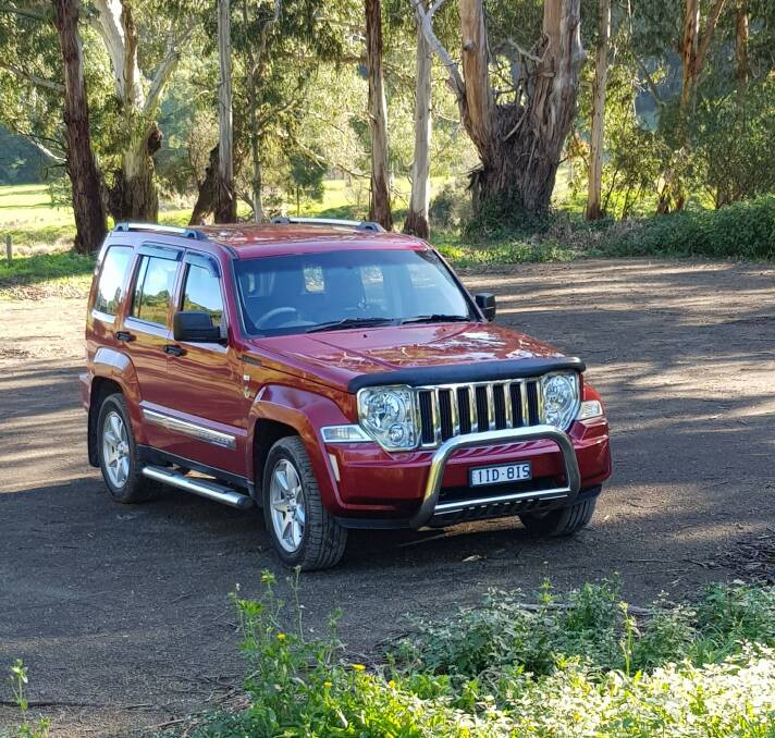 The red Jeep Cherokee KK stolen from Warrnambool