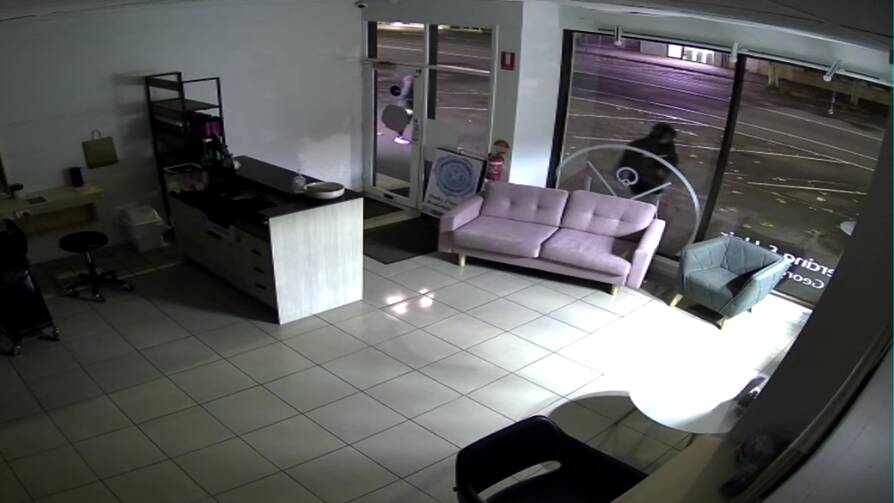 WITNESSES SOUGHT: Security camera footage of criminal damage at a Warrnambool salon overnight has been released.