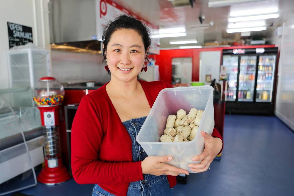 Parker's Fish and Chips owner Zi Mei and her husband Eric Xiang have some of the few dim sims left in Warrnambool due to a factory flooding and a lack of cabbage. Picture by Anthony Brady