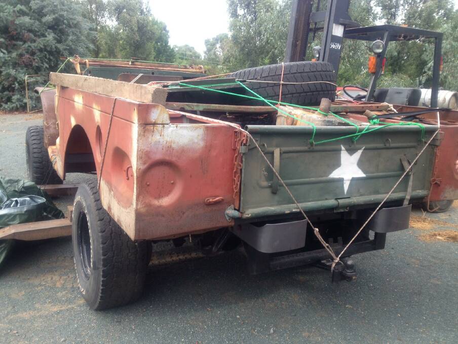 The old weapons carrier before Koroit's Andy Hill modified it and restored it to its former glory. 