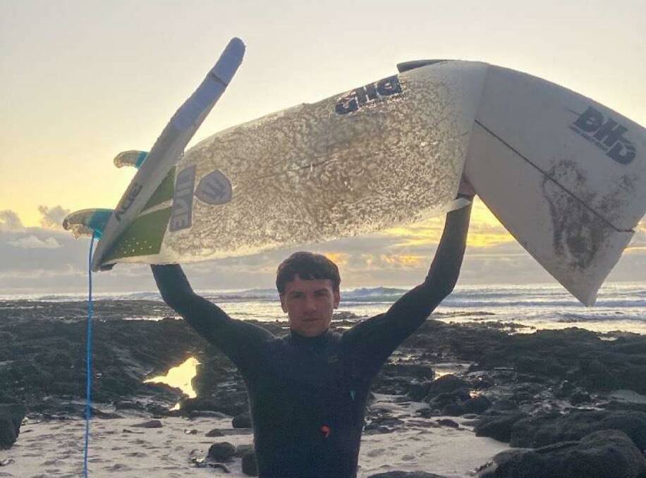 Portland's Izaac Johnstone, 17, was bitten by a shark at Nun's Beach on Thursday. He is now recovering at home.
