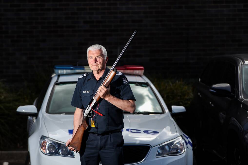 HAND THEM IN: A South-west divisional firearms officer Leading Senior Constable Malcolm Agnew has welcomed a nationwide permanent firearm amnesty. Picture: Morgan Hancock