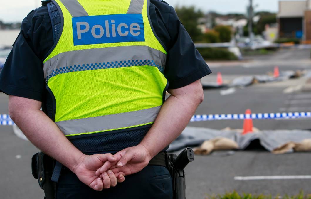 GUILTY PLEA: Police at the scene of an incident in Portland's CBD which led to the death of Lachlan Hutchins. Picture: Anthony Brady