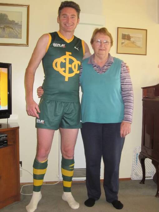 Dave Hughes with his mother Carmel. Picture supplied